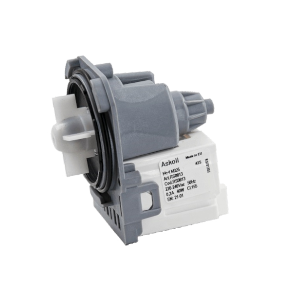 Насос (котушка) для пральної машини Electrolux (Askoll M235 RS0813, 40W), 3 клямки, клемник під фішку знизу - 1326630009