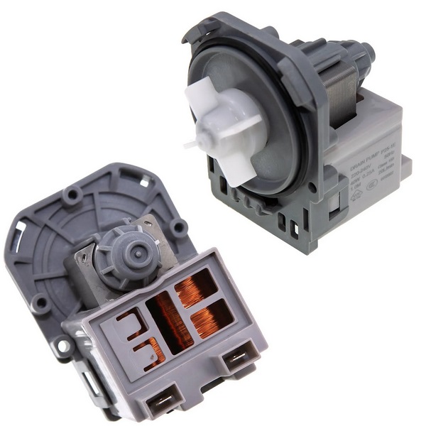 Насос (катушка) для стиральной машины Electrolux (P25-1E, 40W), 3 защелки, клеммы снизу, аналог 1326630009 (Китай)