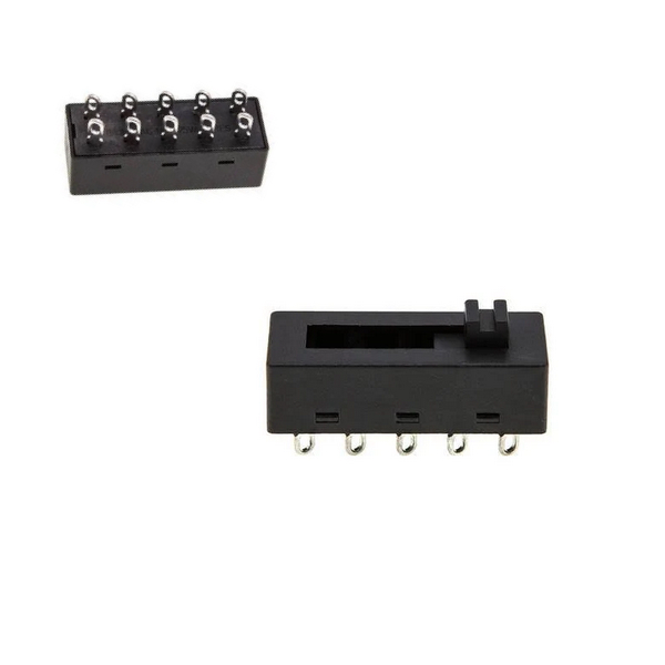 Перемикач повзунковий, 4 позиції (ON-ON), 10 контактів (250V 8А)