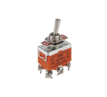 Тумблер 1322 (250V 15A), 3 положения, 6 контактов под болт