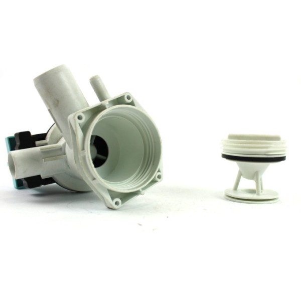 Насос для стиральной машины Siemens, Bosch, с патрубком-"переливом" (Mainox 30W) - 00141326 / 00142154 / 00144487 / 163SI12