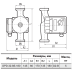 Циркуляционный насос GPD32-8S-180 "NPO" + комплект гаек