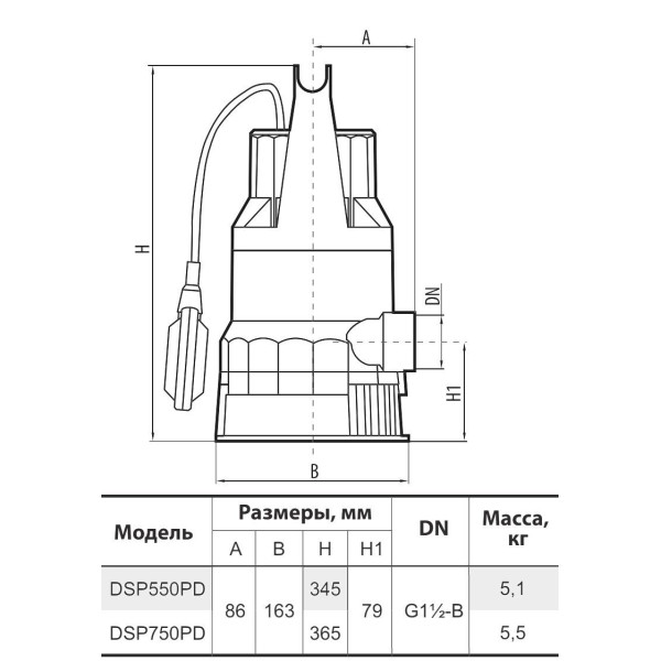 Насос дренажний DSP550PD "NPO"