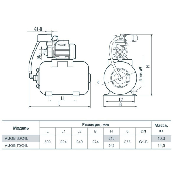 Насосная станция AUQB60/24L "Sprut"