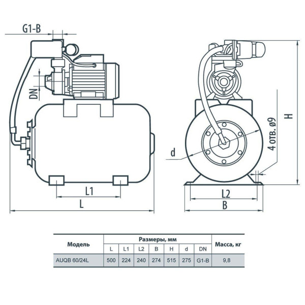 Насосная станция AUQB60/24L "Rudes"