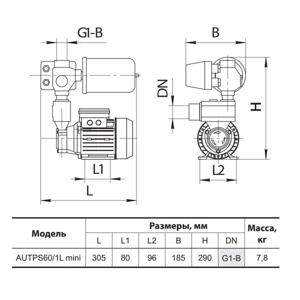 Насосная станция AUTPS60/1L mini "NPO"