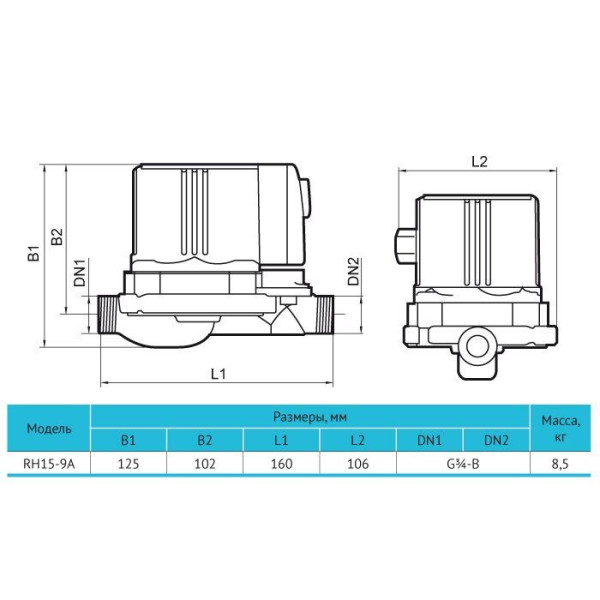 Насос для повышения давления RH15-9A "Rudes"
