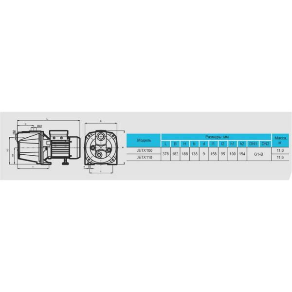 Поверхностный насос JETX110 "Rudes"
