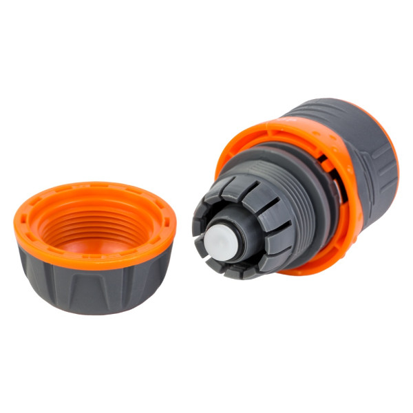 Коннектор 1/2" быстросъёмный для шланга 1/2" аквастоп с замком FLORA
