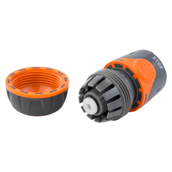 Коннектор 1/2" быстросъёмный для шланга 3/4" аквастоп FLORA
