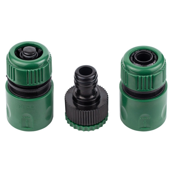 Набор для полива пистолет-распылитель 4-х режимный 2 коннектора + адаптер на шланг 3/4" GRAD