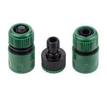 Набор коннекторов1/2" + адаптер в/р 1/2"×3/4" для шланга 1/2" GRAD