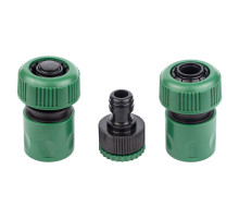 Набор коннекторов 1/2" + адаптер в/р 1/2"×3/4" для шланга 3/4" GRAD
