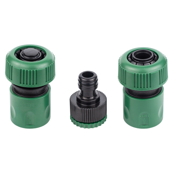 Набор коннекторов 1/2" + адаптер в/р 1/2"×3/4" для шланга 3/4" GRAD