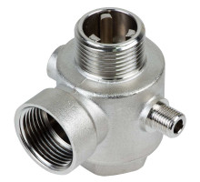 Соединитель пятивыводной + обратный клапан 80мм M1”×F1”×F1”×M1/4”×F1/4”