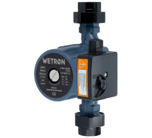 Насос циркуляционный 65Вт Hmax 4м Qmax 63л/мин Ø1 1/2" 180мм + гайки Ø1" WETRON