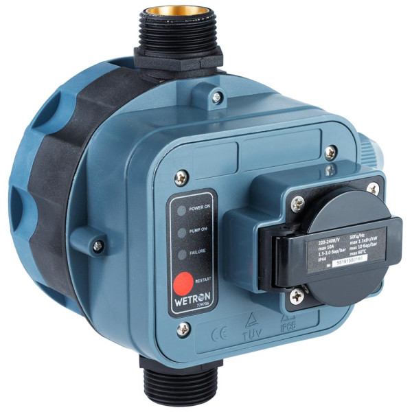 Контроллер давления электронный 1.1кВт Ø1" + розетка WETRON DSK-8.2