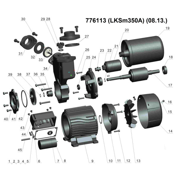 Станция 0.35кВт Hmax 35м Qmax 40л/мин 1л LEO LKSm350A