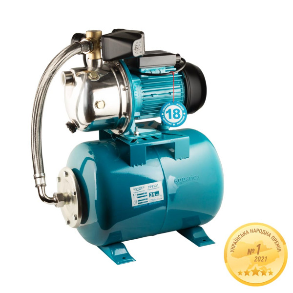 Станція 1.1кВт Hmax 50м Qmax 60л/хв 24л Україна AQUATICA
