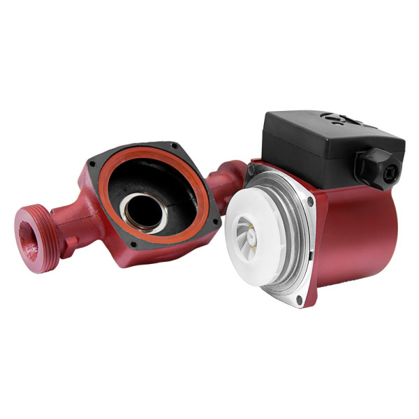 Насос циркуляційний 75Вт Hmax 4м Qmax 40л/хв Ø1 1/2" 180мм бордо+гайки Ø1" WETRON LР525–4/180В