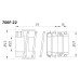 Торцеве ущільнення насоса серія 706F 22, TC/TC, VITON, 316