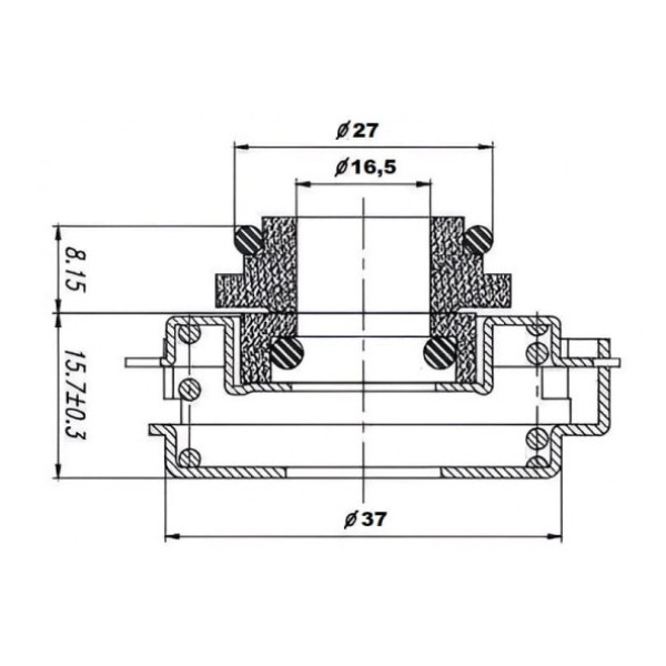 Торцеве ущільнення насоса серія 706D 16, SIC/SIC, VITON, 304