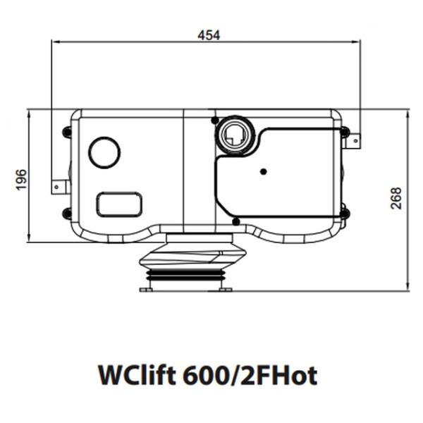 Каналізаційнна установка WCLift600/2FHot "NPO" (до +90°С)