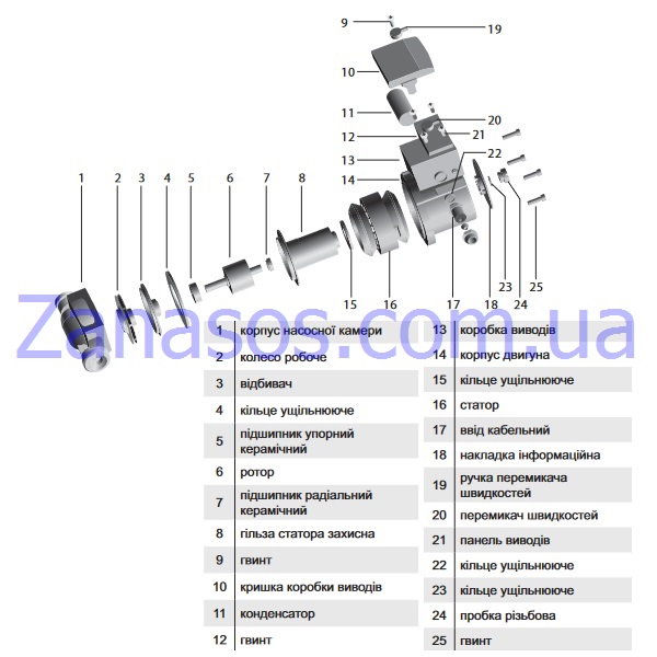 Корпус насосной камеры LRS 25/6-130 (А12)
